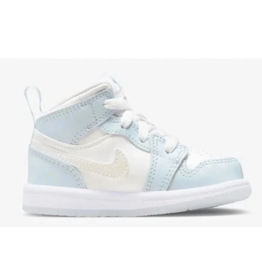 Toddler's Jordan 1 Mid SE Blue Tint/Ice Blue (FQ9116 400) Size 5